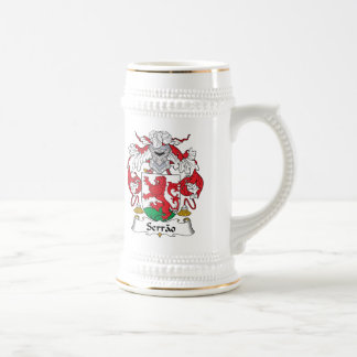 Jarra De Cerveza Escudo de la familia de Serrao