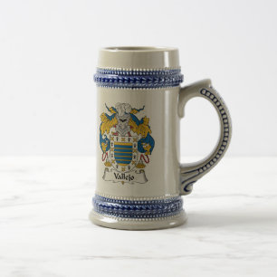 Jarra De Cerveza Escudo de la familia de Vallejo