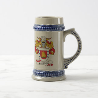 Jarra De Cerveza Escudo de la familia de Vázquez