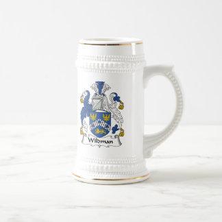 Jarra De Cerveza Escudo de la familia de Wildman