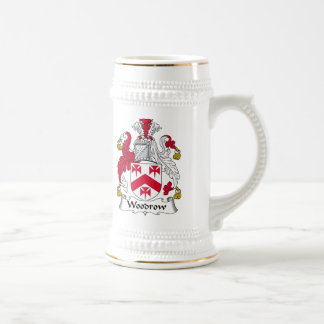 Jarra De Cerveza Escudo de la familia de Woodrow