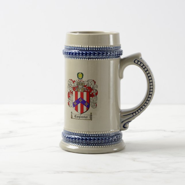 JARRA DE CERVEZA ESCUDO DE LA FAMILIA DEL CARPINTERO - ESCUDO DE (Derecha)