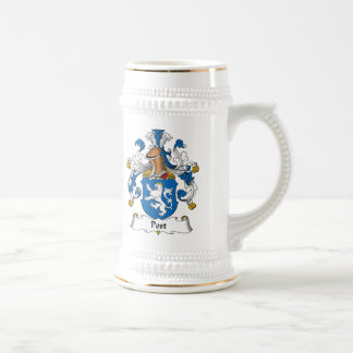 Jarra De Cerveza Escudo de la familia del poste