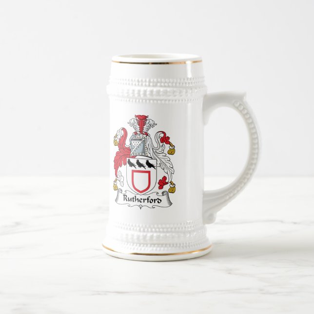 Jarra De Cerveza Escudo de la familia del Rutherford (Derecha)