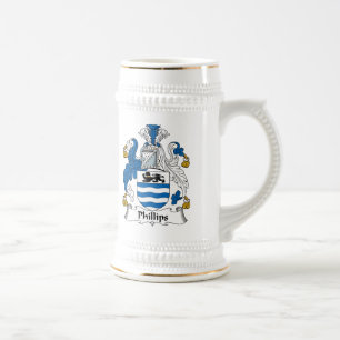 Jarra De Cerveza Escudo de la familia Phillips