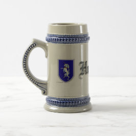 Jarra De Cerveza Escudo desenfrenado del unicornio