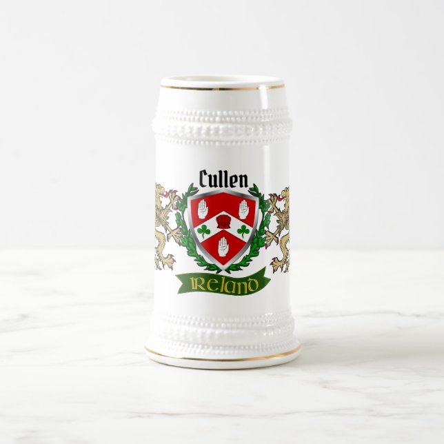 Jarra De Cerveza Escudo irlandés Cullen/O'Cullen Personalizado (Centro)