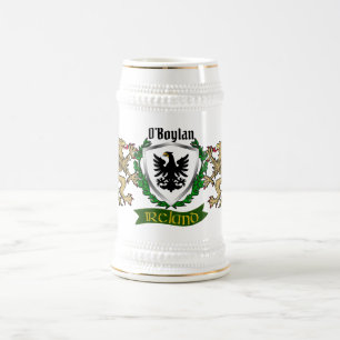 Jarra De Cerveza Escudo irlandés O'Boylan