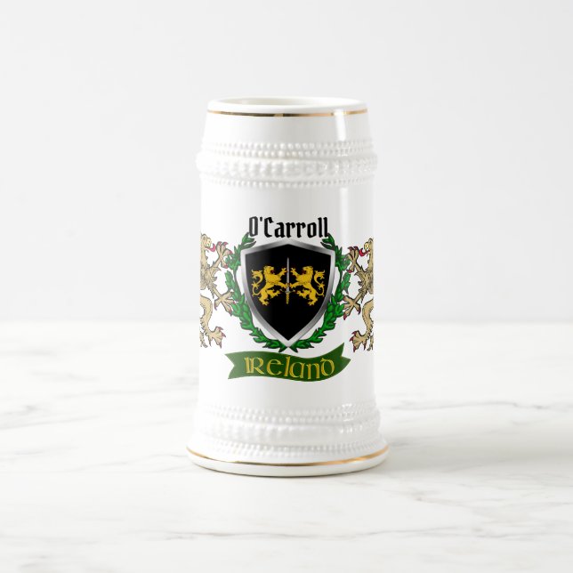 Jarra De Cerveza Escudo irlandés O'Carroll (Centro)