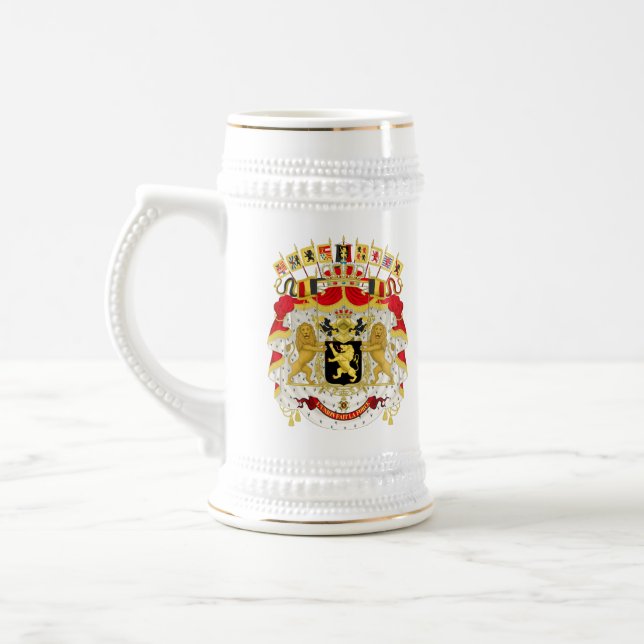 Jarra De Cerveza Escudo real de Bélgica (Izquierda)