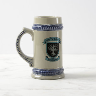 Jarra De Cerveza Escudo Silver Wish y lema Mug