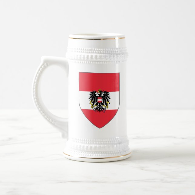 Jarra De Cerveza Escudo Stein de Austria (Izquierda)