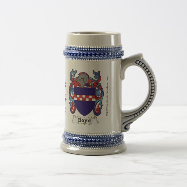 Jarra De Cerveza Escudo Stein de la familia de Boyd (Derecha)