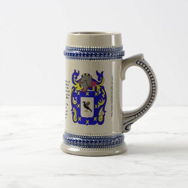 Jarra De Cerveza Escudo Stein de la familia de García (Derecha)
