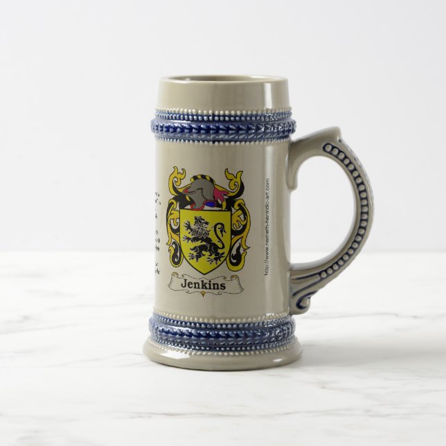 Jarra De Cerveza Escudo Stein de la familia de Jenkins (Derecha)