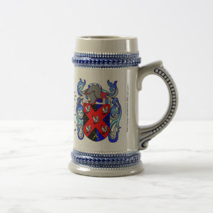 Jarra De Cerveza Escudo Stein de la familia de Johnson