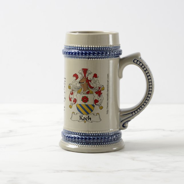 Jarra De Cerveza Escudo Stein de la familia de Koch (Derecha)