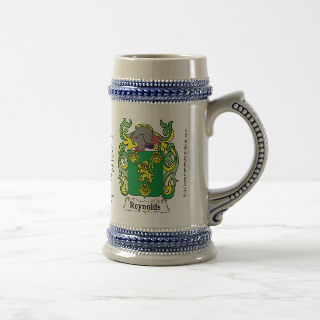 Jarra De Cerveza Escudo Stein de la familia de Reynolds (Derecha)