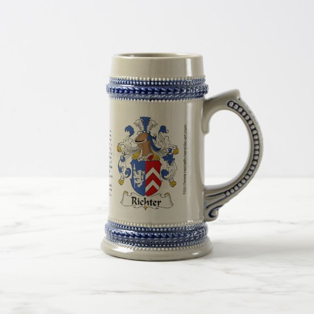 Jarra De Cerveza Escudo Stein de la familia de Richter (Derecha)