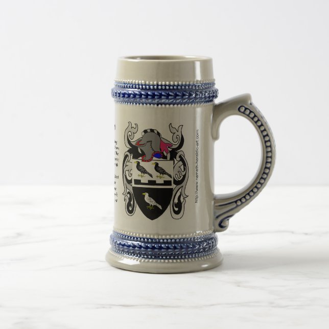 Jarra De Cerveza Escudo Stein de la familia de Thompson (Derecha)