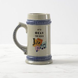 Jarra De Cerveza Está bien Me Gusta el Jazz V.2