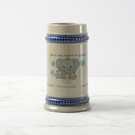 Jarra De Cerveza Estadísticas de nacimiento personalizadas bebé ele