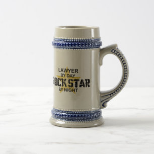 Jarra De Cerveza Estrella del rock del abogado por noche