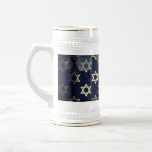 Jarra De Cerveza Estrella múltiple Happy Hanukkah de SlipperyJoe de