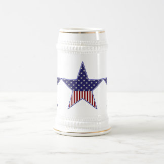 Jarra De Cerveza Estrella patriótica de la bandera del KRW