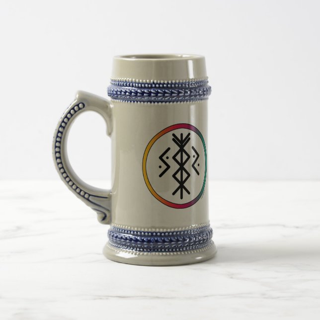 Jarra De Cerveza Éxito y prosperidad Bindrune Drinking Stein (Izquierda)