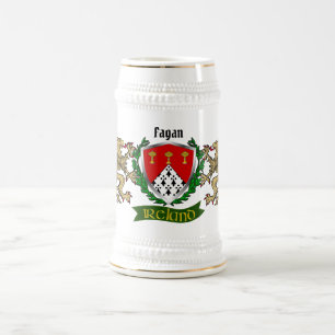 Jarra De Cerveza Fagan Irish Shield Personalized Beer Stein