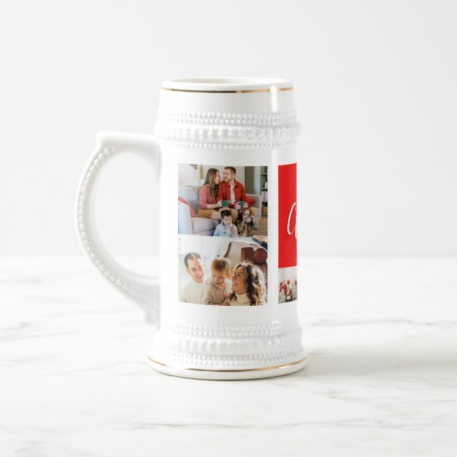 Jarra De Cerveza familiares Fotos de Feliz Navidad Feliz Año Nuevo  (Izquierda)