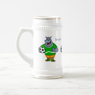 Jarra De Cerveza Famoso ilustracion de personalizado de futbolista 