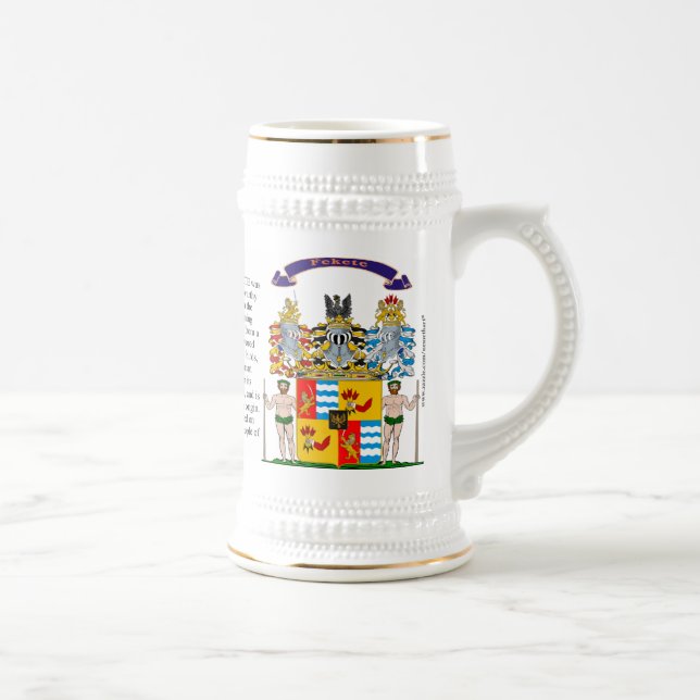 Jarra De Cerveza Fekete, el origen, significado y el escudo Stein (Derecha)