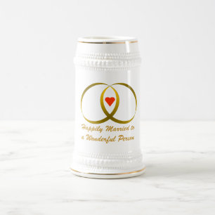 Jarra De Cerveza Feliz Casado