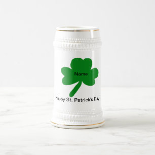 Jarra De Cerveza Feliz Día de San Patricio Personalizar TU nombre S