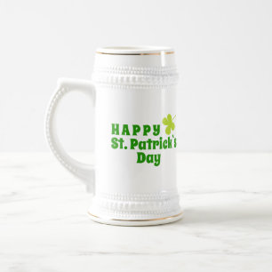 Jarra De Cerveza Feliz Día de San Patricio, Shamrock Green