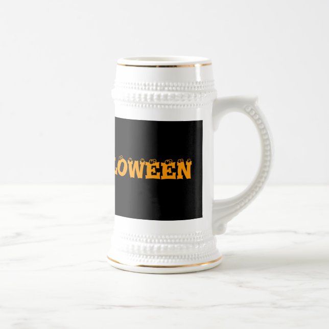 JARRA DE CERVEZA FELIZ HALLOWEEN (Derecha)