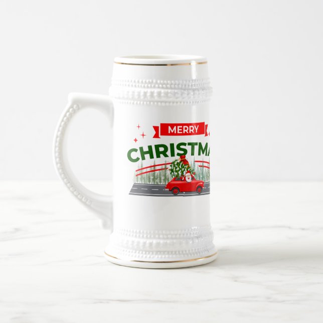 JARRA DE CERVEZA FELIZ NAVIDAD (Izquierda)