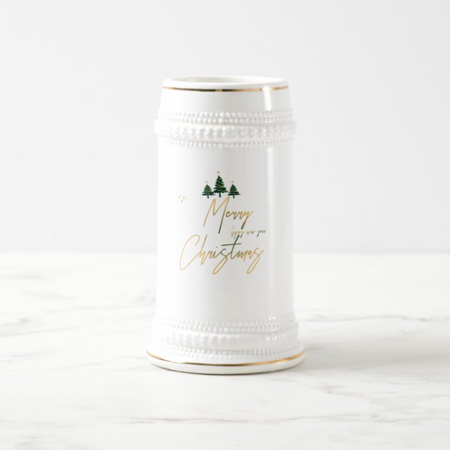 Jarra De Cerveza Feliz Navidad Feliz Año Nuevo 2024 (Centro)