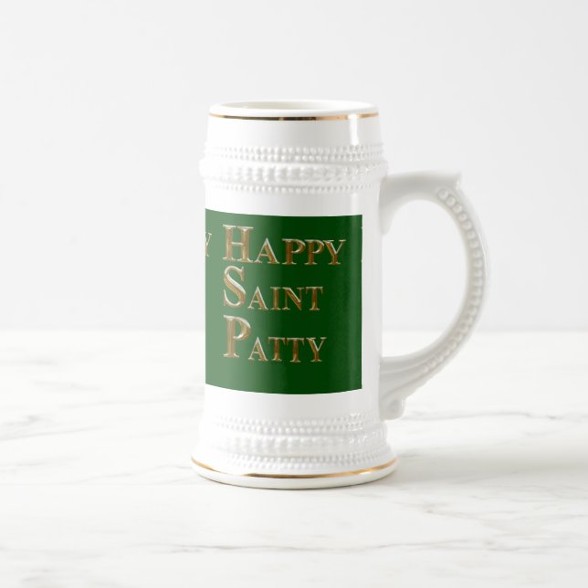 JARRA DE CERVEZA FELIZ SAN PATRICIO (Derecha)