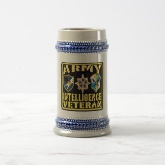 Jarra De Cerveza Féretro Stein del veterano de la inteligencia del