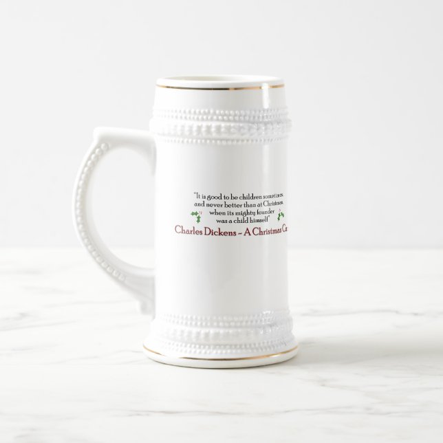 Jarra De Cerveza Fezziwig-Dickens y navidad Stein (Izquierda)