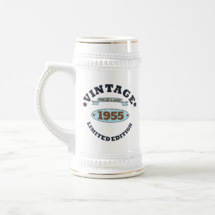 Jarra De Cerveza Fiesta de cumpleaños 70 vintage personalizada