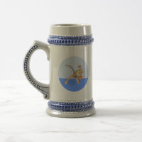 Fisherman beer stein