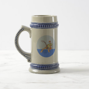 Jarra De Cerveza Fisherman beer stein