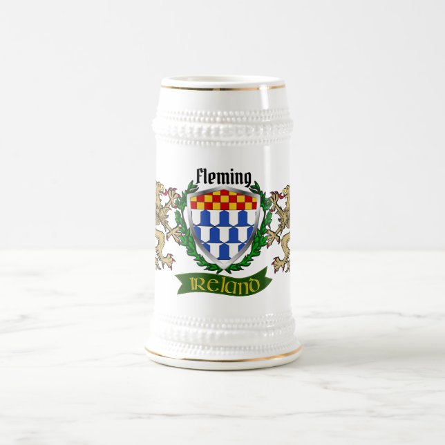 Jarra De Cerveza Fleming Irish Shield Beer Stein (Centro)
