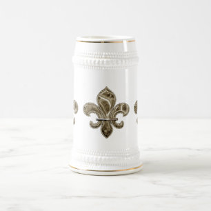 Jarra De Cerveza Flor de oro sólido de Lis Stein