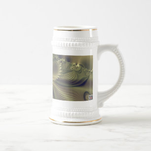 Jarra De Cerveza Flor Metálica