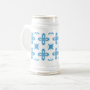 Jarra De Cerveza Flores artdeco en estilo retro